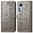 Custodia Portafoglio In Pelle Fantasia Modello Cover con Supporto L01 per Xiaomi Mi 12 Lite 5G Grigio
