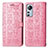 Custodia Portafoglio In Pelle Fantasia Modello Cover con Supporto L01 per Xiaomi Mi 12 Lite 5G Rosa Caldo