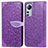 Custodia Portafoglio In Pelle Fantasia Modello Cover con Supporto L02 per Xiaomi Mi 12 Lite 5G Viola