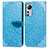 Custodia Portafoglio In Pelle Fantasia Modello Cover con Supporto L02 per Xiaomi Mi 12X 5G Cielo Blu
