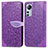 Custodia Portafoglio In Pelle Fantasia Modello Cover con Supporto L02 per Xiaomi Mi 12X 5G Viola