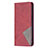 Custodia Portafoglio In Pelle Fantasia Modello Cover con Supporto L04 per Apple iPhone 13 Mini Rosso