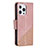 Custodia Portafoglio In Pelle Fantasia Modello Cover con Supporto L05 per Apple iPhone 14 Pro Max Oro Rosa