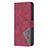 Custodia Portafoglio In Pelle Fantasia Modello Cover con Supporto L06 per Apple iPhone 13 Mini Rosso