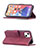 Custodia Portafoglio In Pelle Fantasia Modello Cover con Supporto L06 per Apple iPhone 13 Mini Rosso