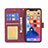 Custodia Portafoglio In Pelle Fantasia Modello Cover con Supporto L06 per Apple iPhone 13 Mini Rosso