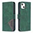 Custodia Portafoglio In Pelle Fantasia Modello Cover con Supporto L06 per Apple iPhone 13 Mini Verde