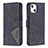 Custodia Portafoglio In Pelle Fantasia Modello Cover con Supporto L06 per Apple iPhone 14 Plus Nero