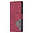 Custodia Portafoglio In Pelle Fantasia Modello Cover con Supporto L06 per Apple iPhone 14 Plus Rosso
