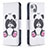 Custodia Portafoglio In Pelle Fantasia Modello Cover con Supporto L07 per Apple iPhone 13 Mini Bianco