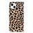 Custodia Portafoglio In Pelle Fantasia Modello Cover con Supporto L09 per Apple iPhone 13 Mini Marrone