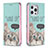 Custodia Portafoglio In Pelle Fantasia Modello Cover con Supporto per Apple iPhone 13 Pro Max Rosa
