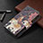 Custodia Portafoglio In Pelle Fantasia Modello Cover con Supporto per Apple iPhone 14 Pro Multicolore