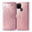 Custodia Portafoglio In Pelle Fantasia Modello Cover con Supporto per Google Pixel 4a 5G Oro Rosa