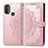 Custodia Portafoglio In Pelle Fantasia Modello Cover con Supporto per Motorola Moto E40 Oro Rosa