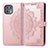 Custodia Portafoglio In Pelle Fantasia Modello Cover con Supporto per Motorola Moto Edge 20 Lite 5G Oro Rosa