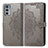 Custodia Portafoglio In Pelle Fantasia Modello Cover con Supporto per Motorola Moto Edge Lite 5G Grigio