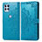 Custodia Portafoglio In Pelle Fantasia Modello Cover con Supporto per Motorola Moto Edge S 5G Blu