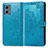 Custodia Portafoglio In Pelle Fantasia Modello Cover con Supporto per Motorola Moto G 5G (2023) Blu