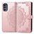 Custodia Portafoglio In Pelle Fantasia Modello Cover con Supporto per Motorola Moto G62 5G Oro Rosa