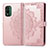 Custodia Portafoglio In Pelle Fantasia Modello Cover con Supporto per Nokia XR21 Oro Rosa