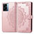 Custodia Portafoglio In Pelle Fantasia Modello Cover con Supporto per OnePlus Nord N300 5G Oro Rosa