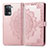 Custodia Portafoglio In Pelle Fantasia Modello Cover con Supporto per Oppo A94 4G Oro Rosa