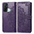 Custodia Portafoglio In Pelle Fantasia Modello Cover con Supporto per Oppo Reno5 A Viola