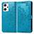 Custodia Portafoglio In Pelle Fantasia Modello Cover con Supporto per Oppo Reno7 A Blu