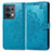 Custodia Portafoglio In Pelle Fantasia Modello Cover con Supporto per Oppo Reno8 5G Blu