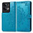 Custodia Portafoglio In Pelle Fantasia Modello Cover con Supporto per Oppo Reno8 Pro 5G Blu
