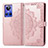 Custodia Portafoglio In Pelle Fantasia Modello Cover con Supporto per Realme GT Neo3 5G Oro Rosa