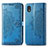 Custodia Portafoglio In Pelle Fantasia Modello Cover con Supporto per Samsung Galaxy A01 Core Blu