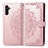 Custodia Portafoglio In Pelle Fantasia Modello Cover con Supporto per Samsung Galaxy A04s Oro Rosa
