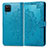 Custodia Portafoglio In Pelle Fantasia Modello Cover con Supporto per Samsung Galaxy A12 Blu