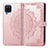 Custodia Portafoglio In Pelle Fantasia Modello Cover con Supporto per Samsung Galaxy A12 Oro Rosa
