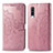 Custodia Portafoglio In Pelle Fantasia Modello Cover con Supporto per Samsung Galaxy A70 Oro Rosa