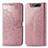 Custodia Portafoglio In Pelle Fantasia Modello Cover con Supporto per Samsung Galaxy A80 Oro Rosa