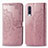Custodia Portafoglio In Pelle Fantasia Modello Cover con Supporto per Samsung Galaxy A90 5G Oro Rosa