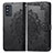 Custodia Portafoglio In Pelle Fantasia Modello Cover con Supporto per Samsung Galaxy F52 5G Nero