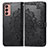 Custodia Portafoglio In Pelle Fantasia Modello Cover con Supporto per Samsung Galaxy M13 4G Nero