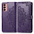 Custodia Portafoglio In Pelle Fantasia Modello Cover con Supporto per Samsung Galaxy M13 4G Viola
