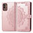 Custodia Portafoglio In Pelle Fantasia Modello Cover con Supporto per Samsung Galaxy M13 5G Oro Rosa