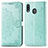 Custodia Portafoglio In Pelle Fantasia Modello Cover con Supporto per Samsung Galaxy M20 Verde