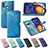 Custodia Portafoglio In Pelle Fantasia Modello Cover con Supporto per Samsung Galaxy M40