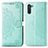 Custodia Portafoglio In Pelle Fantasia Modello Cover con Supporto per Samsung Galaxy Note 10 5G Verde