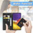 Custodia Portafoglio In Pelle Fantasia Modello Cover con Supporto per Samsung Galaxy Quantum2 5G