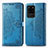 Custodia Portafoglio In Pelle Fantasia Modello Cover con Supporto per Samsung Galaxy S20 Ultra 5G Blu