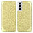 Custodia Portafoglio In Pelle Fantasia Modello Cover con Supporto per Samsung Galaxy S21 5G Giallo