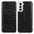 Custodia Portafoglio In Pelle Fantasia Modello Cover con Supporto per Samsung Galaxy S21 5G Nero